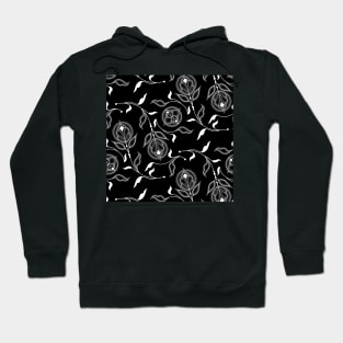 Black and White Medallion Paisley Hoodie